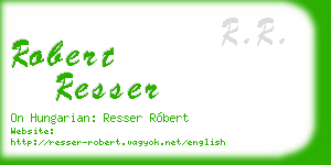 robert resser business card
